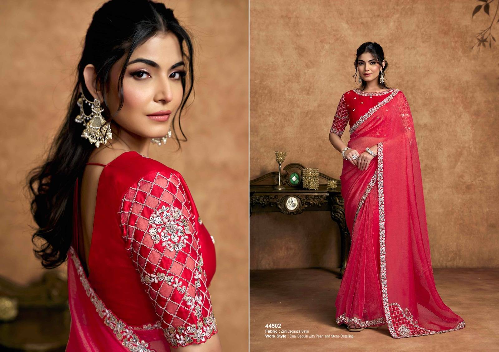 NORITA 44500 SEHER By MAHOTSAV 44501 to 44512 Series Indian Traditional Beautiful Stylish Fancy Colorful Party Wear & Occasional Wear Silk Sarees At Wholesale Price